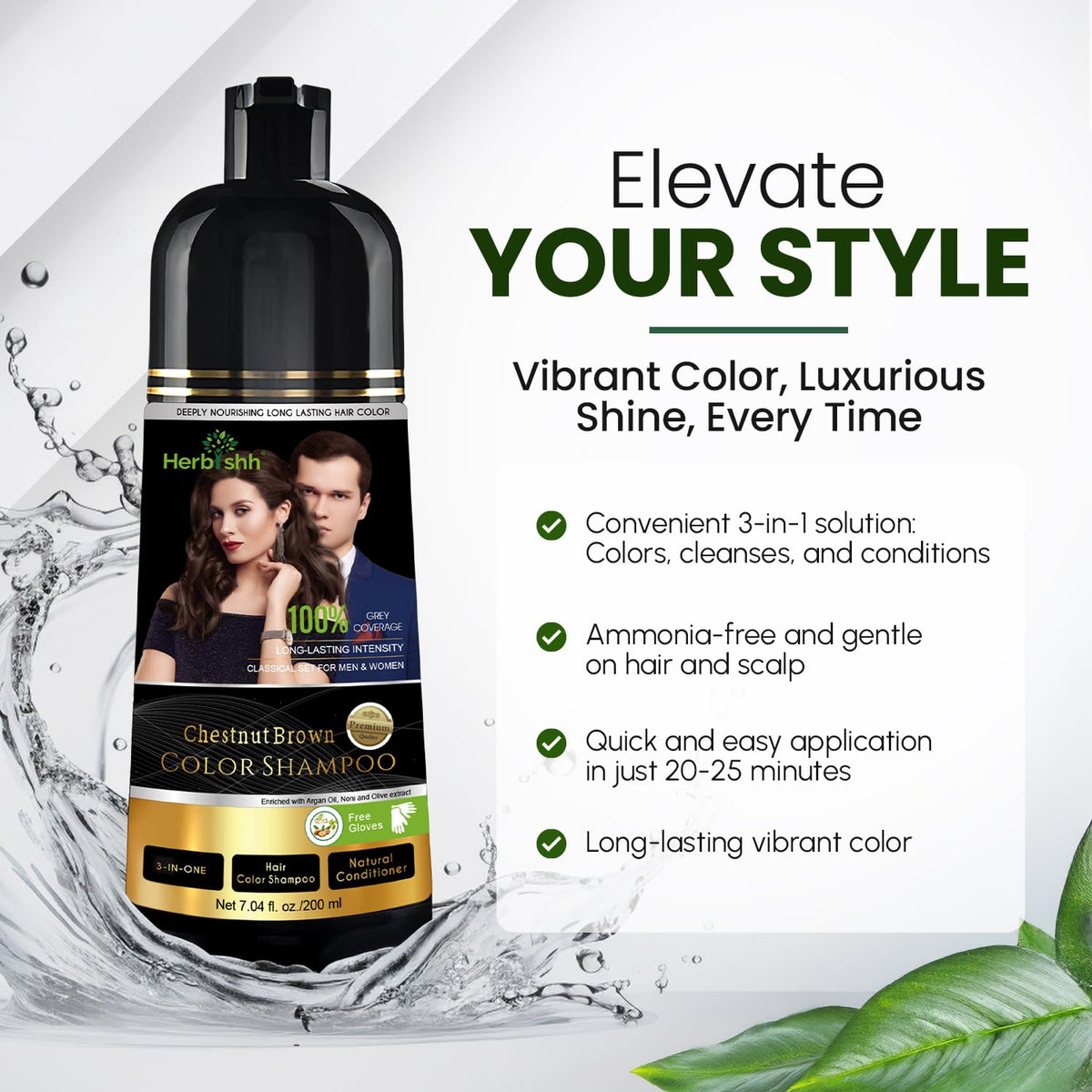 Herbishh shampoo lather texture demonstrating gentle cleansing and conditioning
