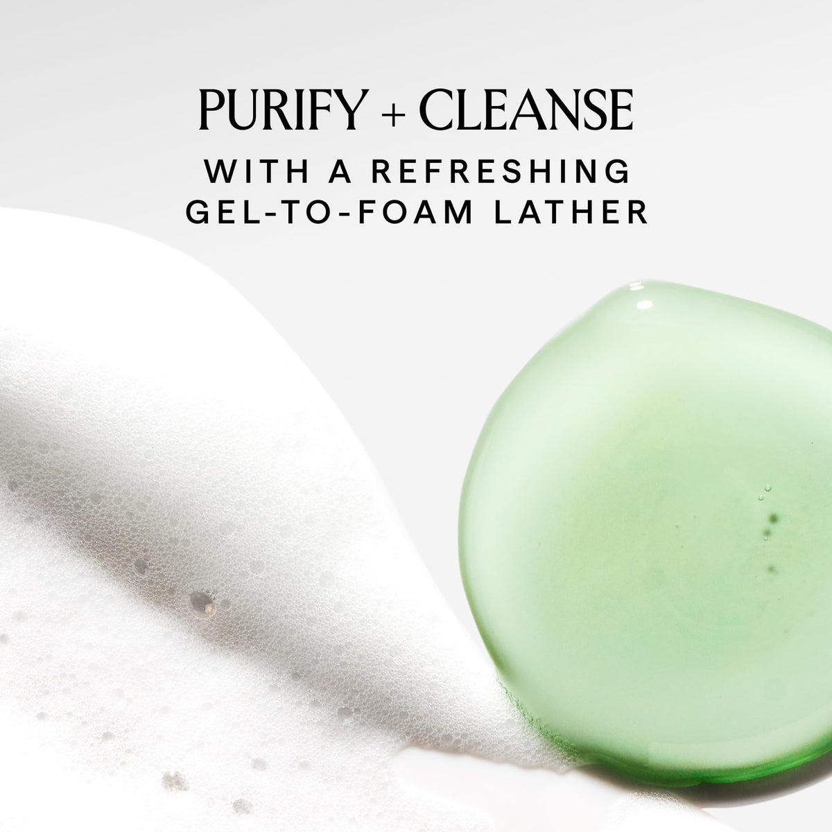 HERBIVORE cleanser lather in hand demonstrating effective gentle cleansing