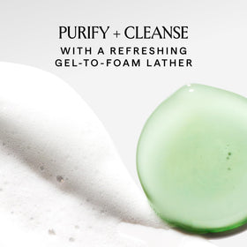 HERBIVORE cleanser lather in hand demonstrating effective gentle cleansing