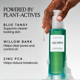 HERBIVORE blue tansy close-up emphasizing soothing botanical benefit