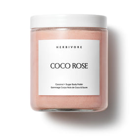 HERBIVORE front jar showing product packaging and rose label benefits