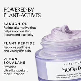 HERBIVORE applying Moon Dew on hand to show spreadability and immediate hydrating benefit