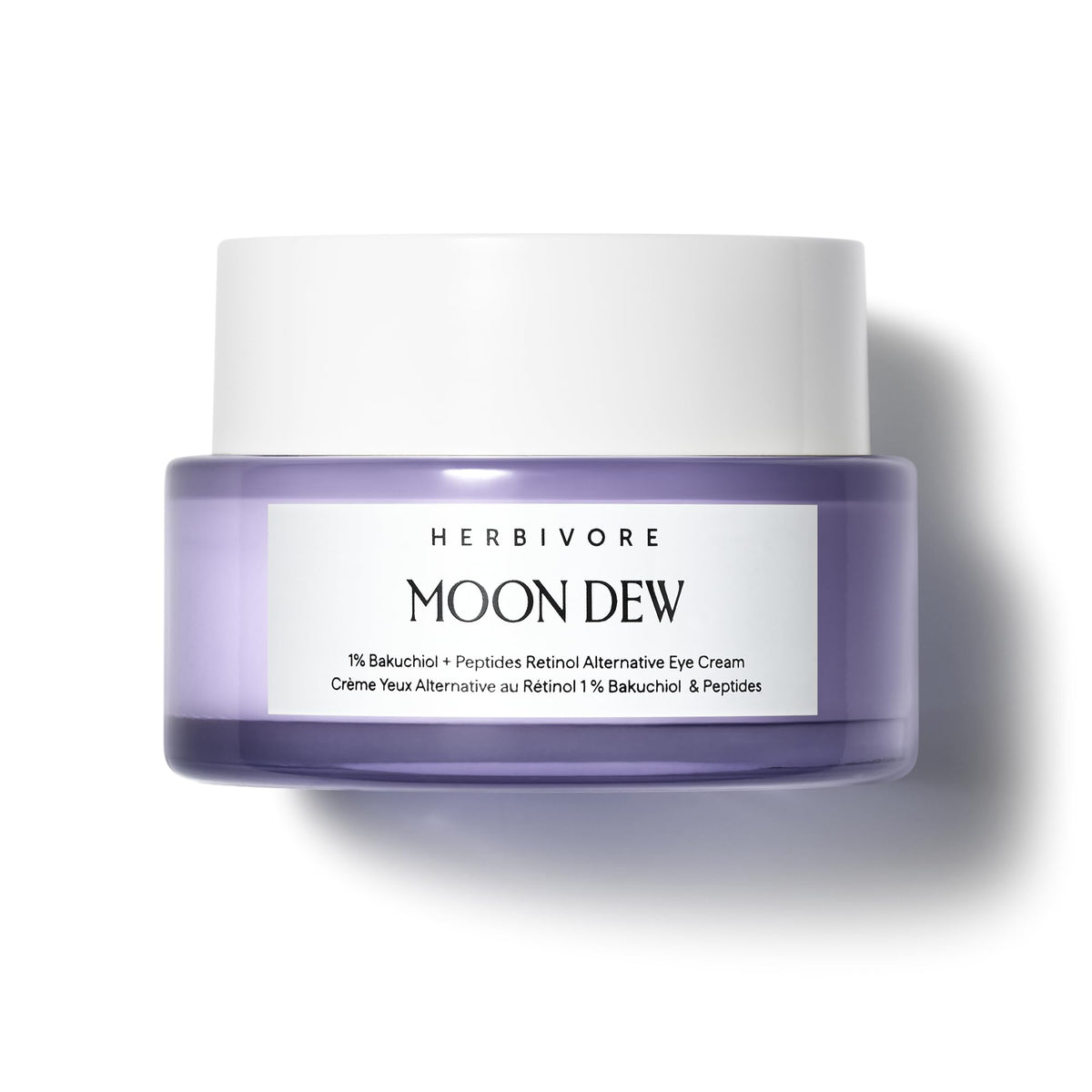HERBIVORE front packaging of Moon Dew eye cream showing bottle and label for quick identification and shelf appeal