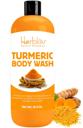 Herblov front bottle showing label and brightening benefit