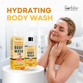 Herblov lather on skin close-up illustrating gentle foaming action