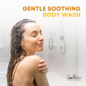 Herblov in-bath use with child demonstrating family-safe cleansing