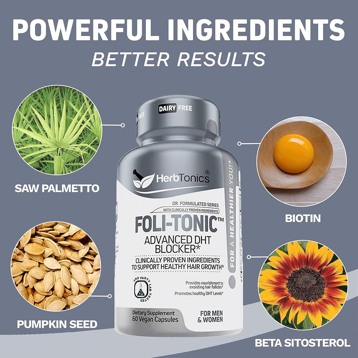 Herbtonics bottle on bathroom counter implying simple integration into routines