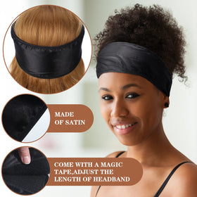 Hercicy headband worn during skincare routine keeping hair protected
