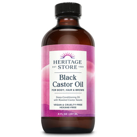 HERITAGE STORE bottle front view showing label and 8oz amber glass