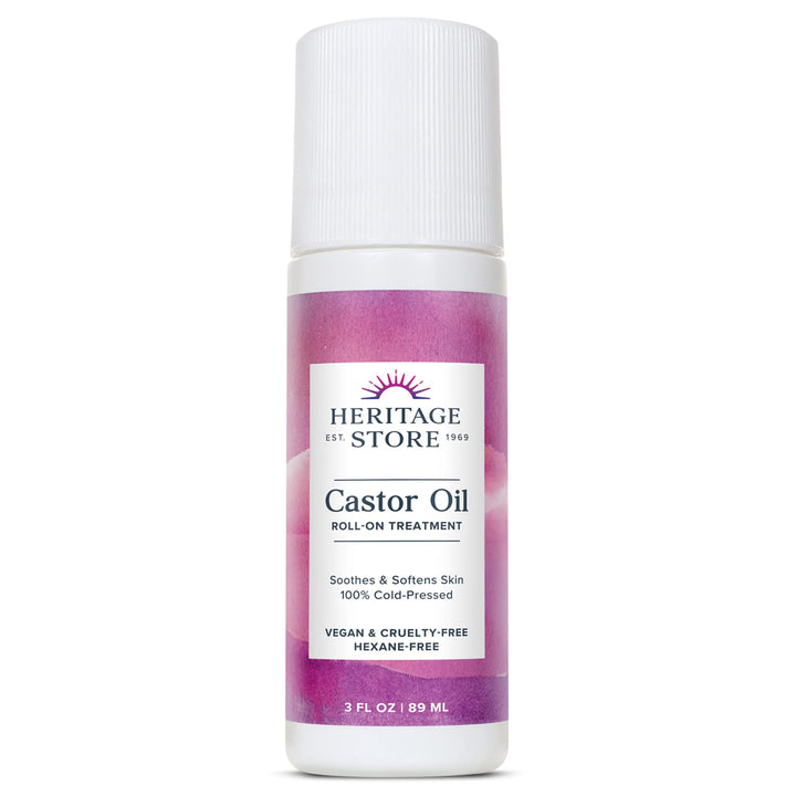 HERITAGE STORE front packaging roll-on showing label and size benefit easy application