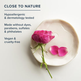 HERITAGE STORE label close-up showing rose complex and squalane ingredient highlights