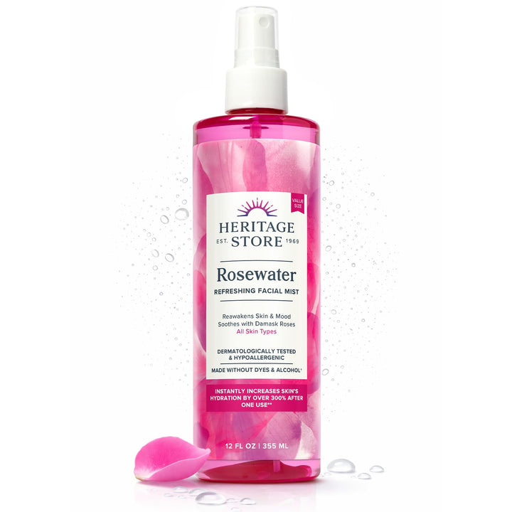 HERITAGE STORE front packaging showing 12oz bottle and clear liquid refresh