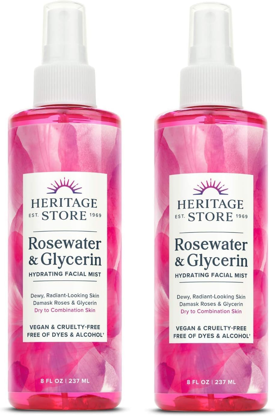 HERITAGE STORE front packaging showing two 8oz bottles and benefits