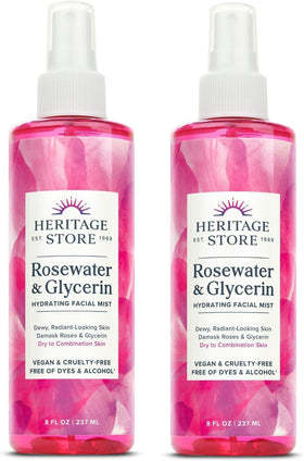 HERITAGE STORE front packaging showing two 8oz bottles and benefits