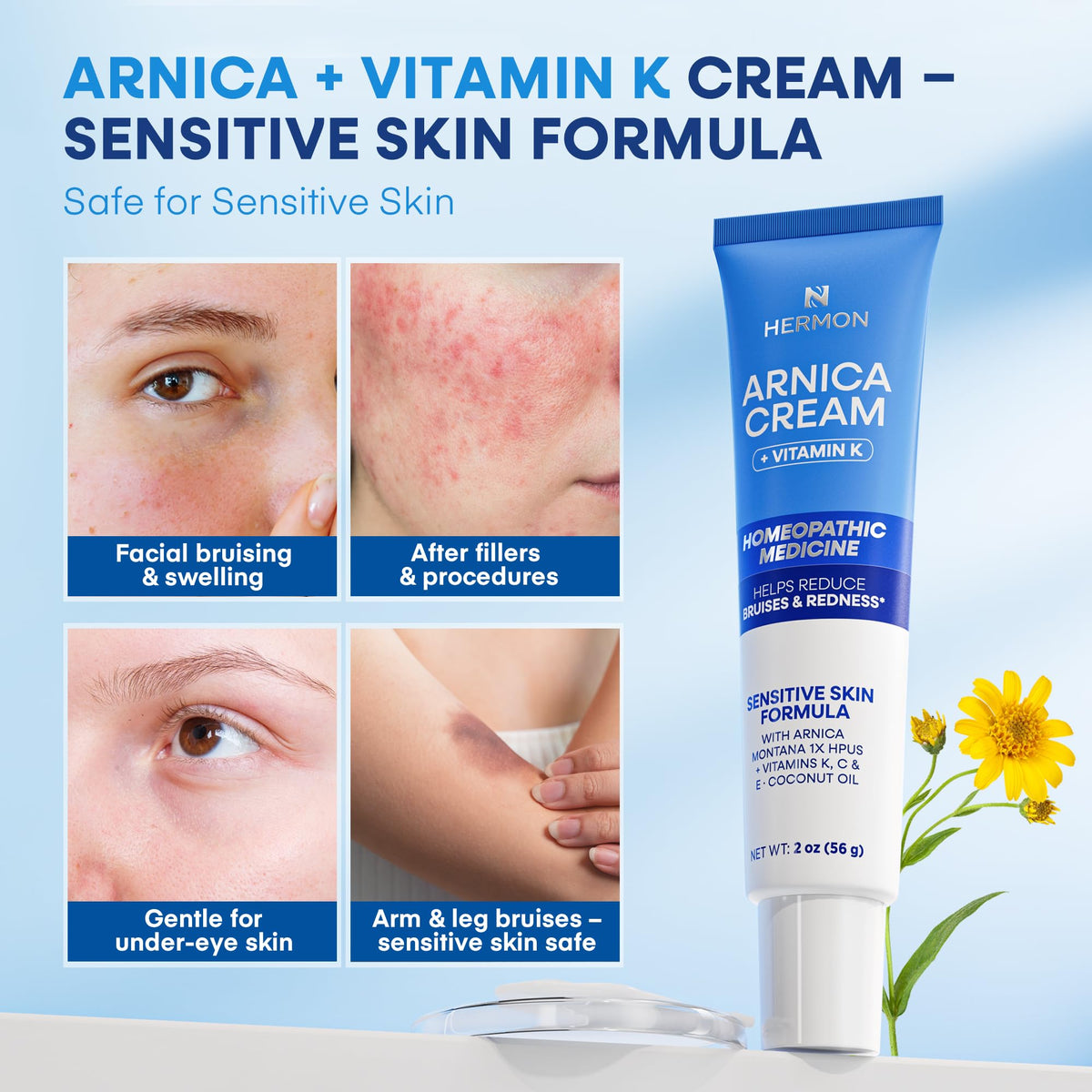 Hermon cream texture close-up displaying smooth emollient consistency for easy absorption
