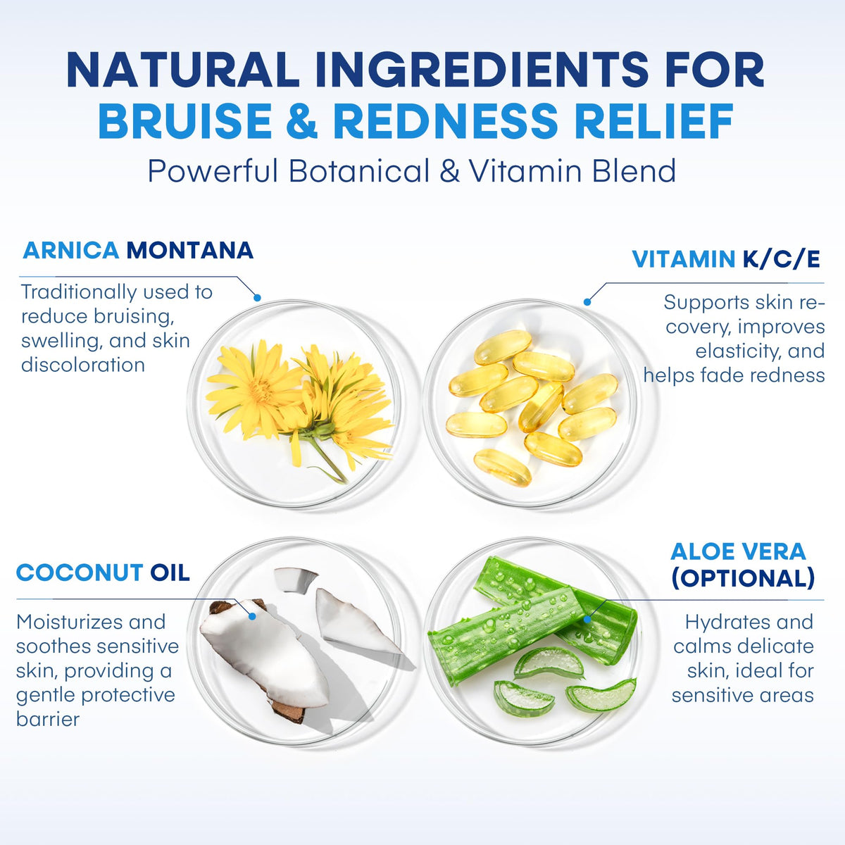 Hermon ingredient label close-up highlighting Arnica montana and vitamin K for sensitive skin