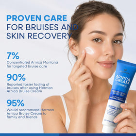 Applying Hermon under-eye cream with fingertip demonstrating precise, gentle coverage