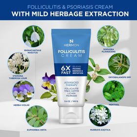 Hermon tube close-up displaying smooth cream texture and non-greasy finish benefits