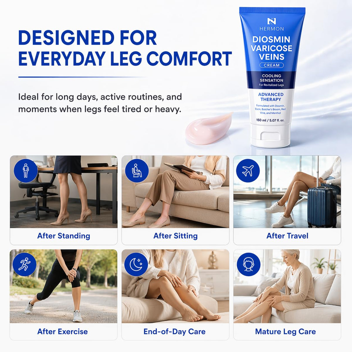 Hermon lifestyle resting legs photo illustrating refreshing comfort benefit