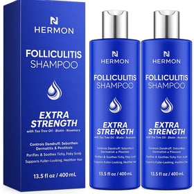 Hermon front packaging showing two bottles and clear product benefits