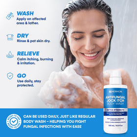 Hermon scale comparison bottle in hand showing product size and convenience