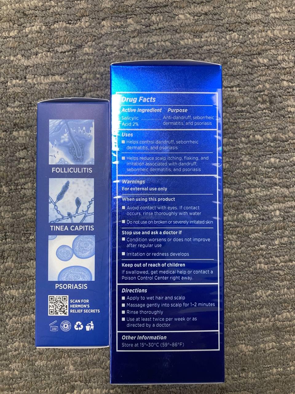 Hermon size and contents comparison showing both products and quantity benefit