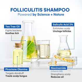 Hermon shampoo texture and cream-like suds demonstrating gentle exfoliation