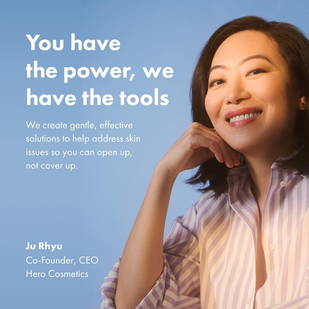 HERO COSMETICS before-and-after under-eye comparison showing visible brightening