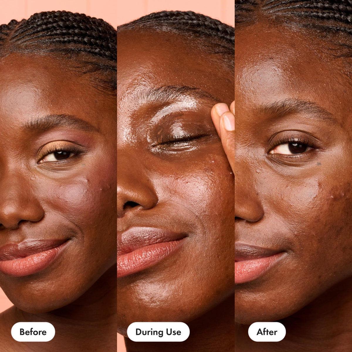 HERO COSMETICS balm melting on skin showing fast makeup breakdown benefit