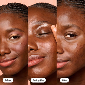 HERO COSMETICS balm melting on skin showing fast makeup breakdown benefit