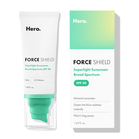 HERO COSMETICS front tube showing SPF 30 and travel-friendly size