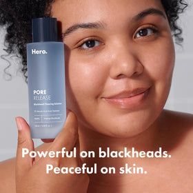 HERO COSMETICS close-up label highlighting 2% salicylic acid ingredient