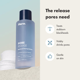 HERO COSMETICS clear toner drop texture demonstrating lightweight formula