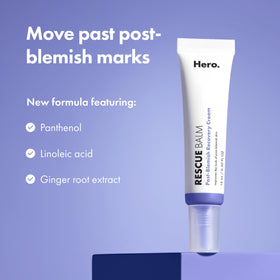 HERO COSMETICS tube open showing Rescue Balm lightweight texture for hydration