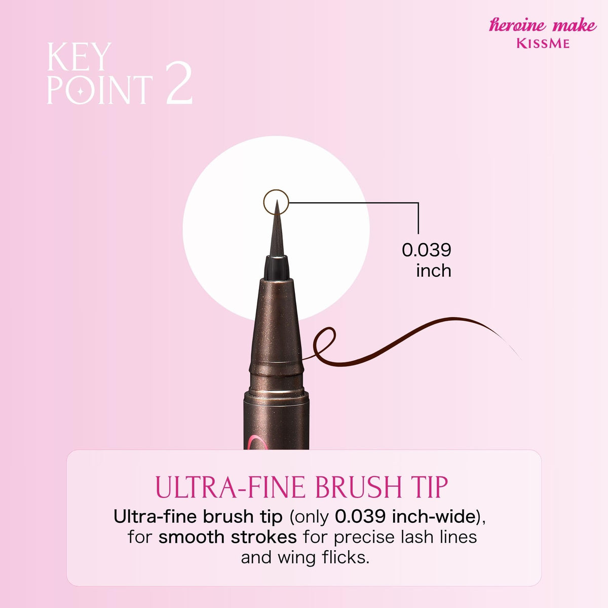 Heroine Make applied on eye creating a sharp wing for defined lash line