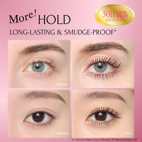 Heroine Make formula texture on brush close-up, illustrating smooth clump-free finish