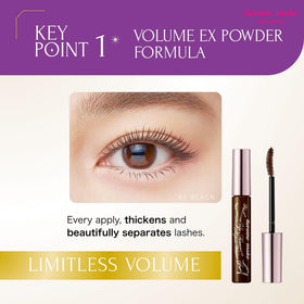 Heroine Make fiber texture close-up showing lengthening fibers benefit