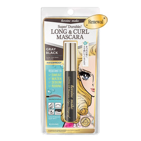 Heroine Make front packaging showing product and shade in gray black for reliable wear