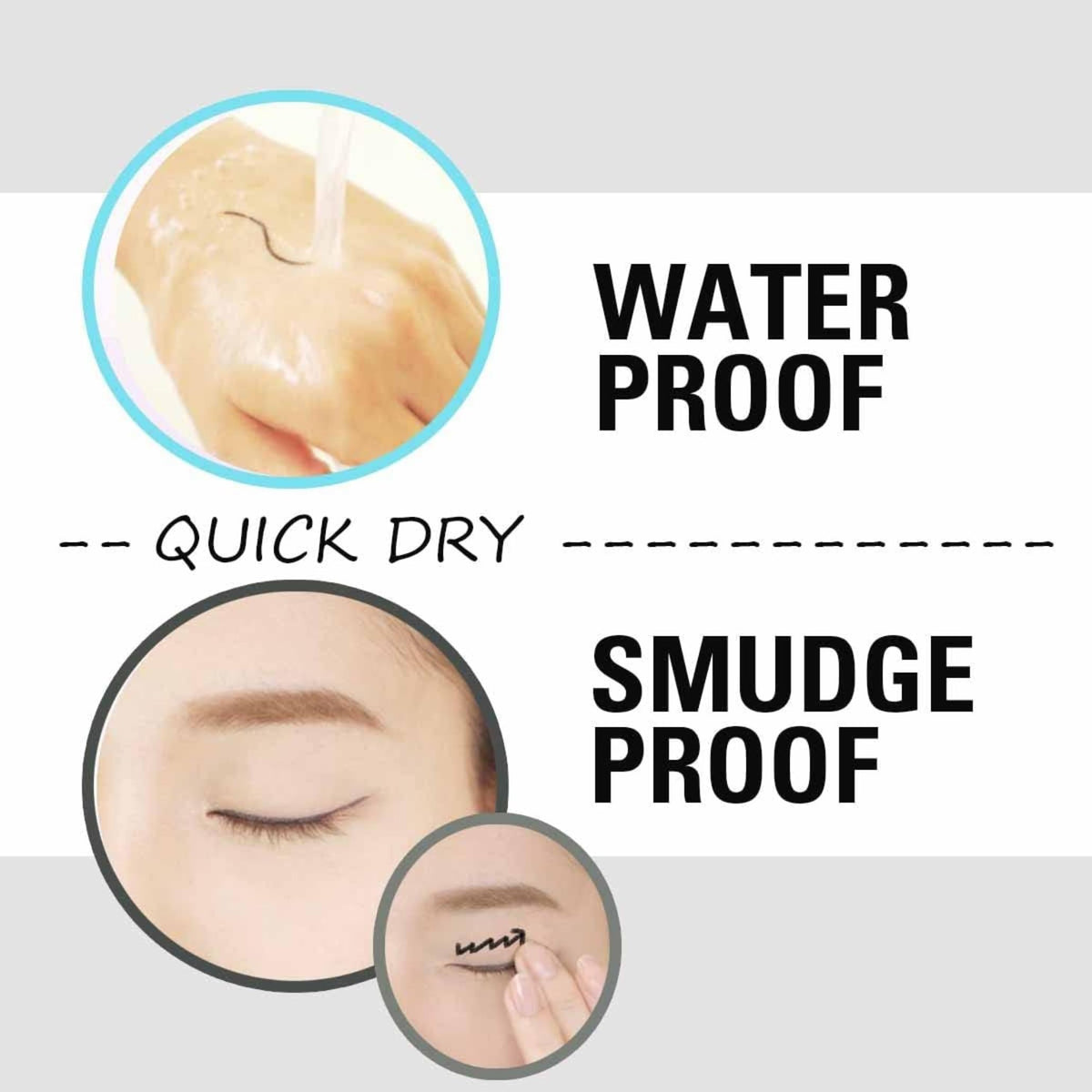 Heroine Make in-use application on eyelid showing precise wing creation