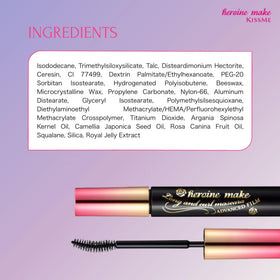 Heroine Make applied in makeup routine illustrating long-lasting smudge-proof wear