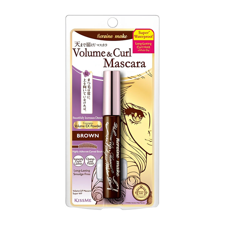 Heroine Make front tube view showing compact waterproof mascara