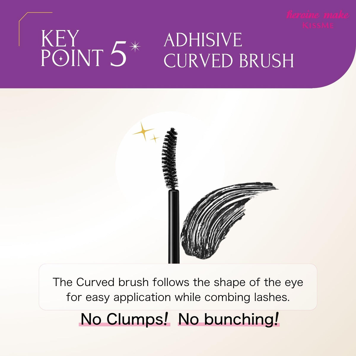 Heroine Make open tube with curved brush to reach every lash