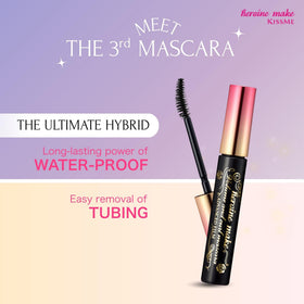 Heroine Make size comparison next to a ruler showing compact travel-friendly benefit