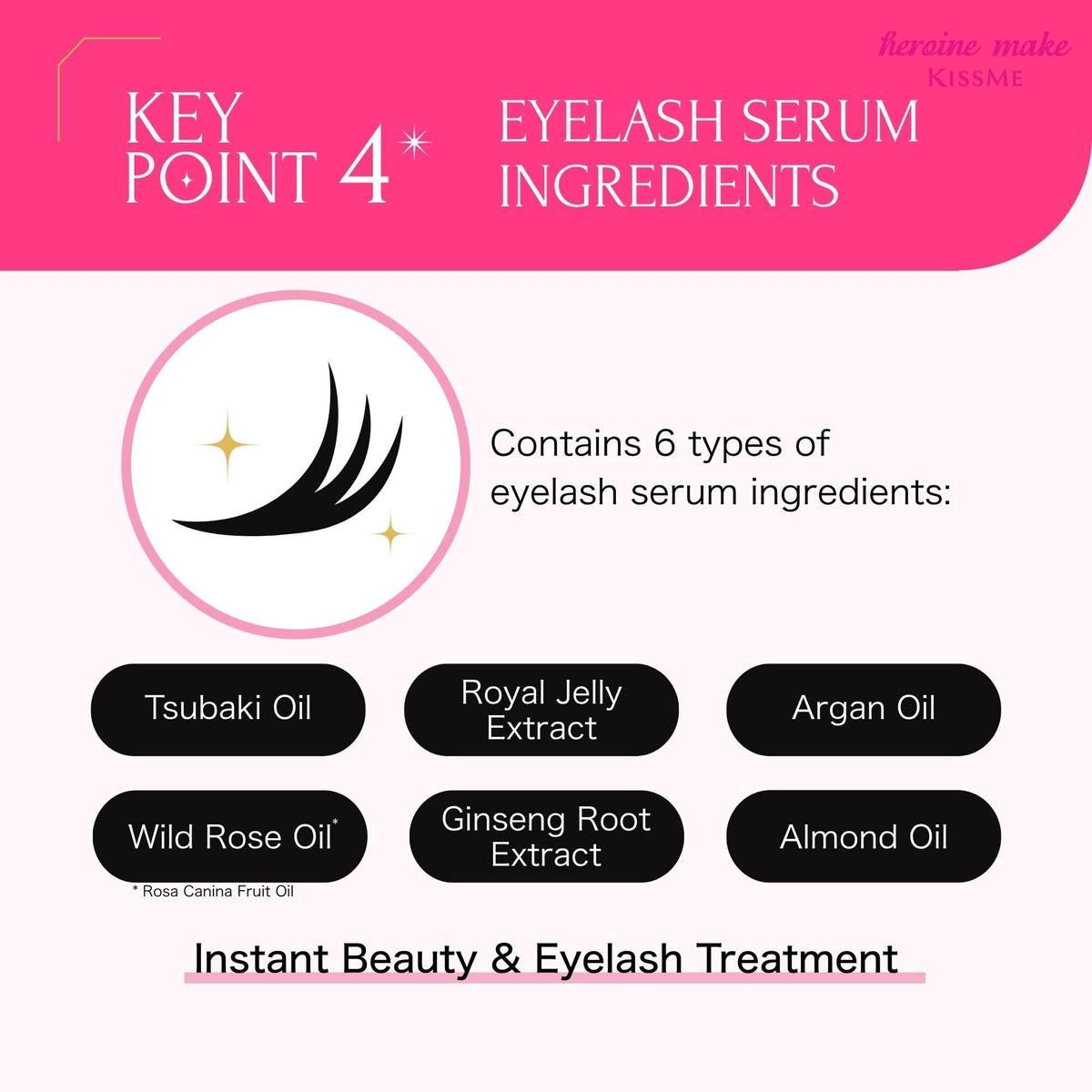 Heroine Make before and after lashes comparison showing added length and volume