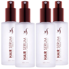 HerStyler front packaging showing compact argan serum with travel-ready design and benefit