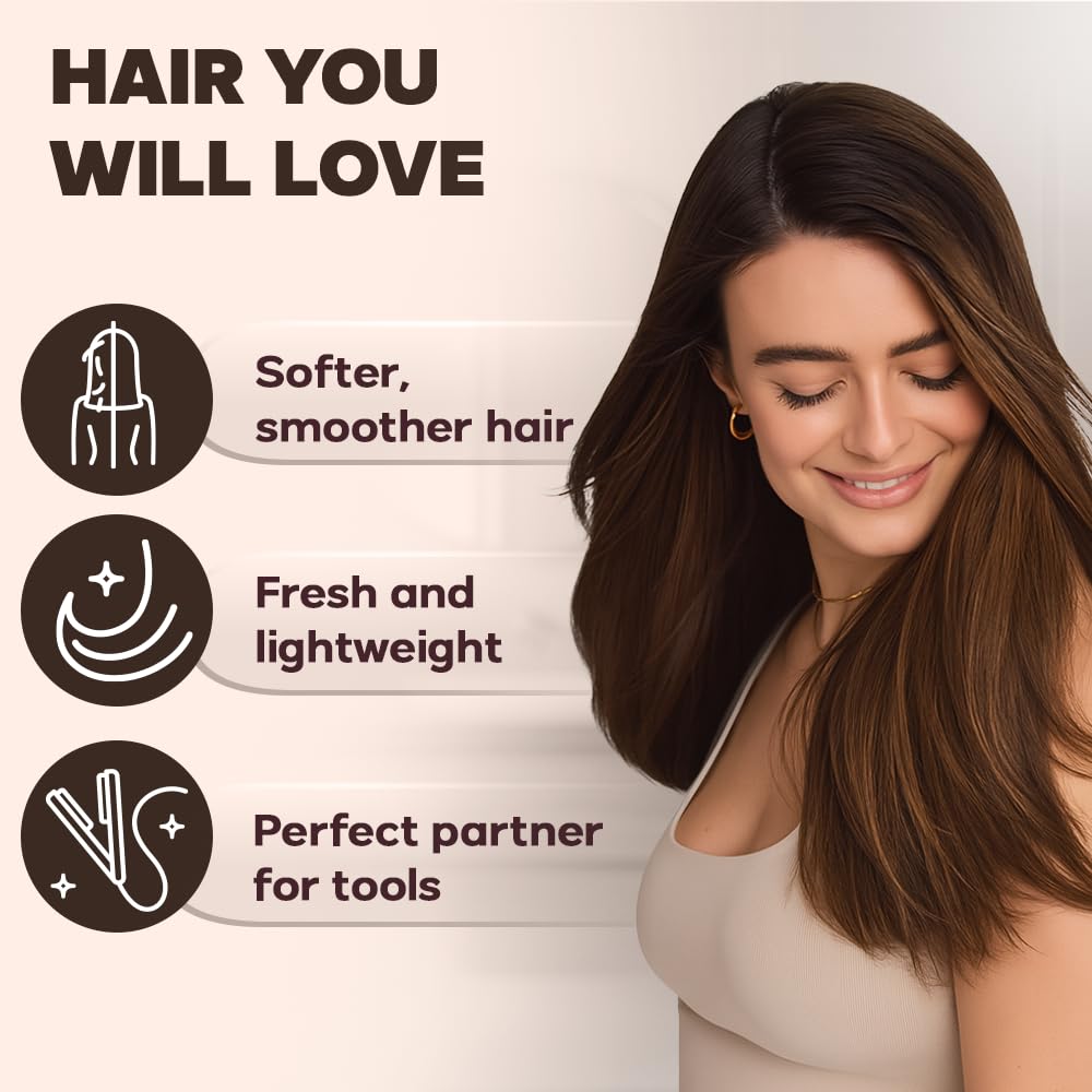 HerStyler with argan oil vial and aloe leaf, showing natural ingredients and nourishment