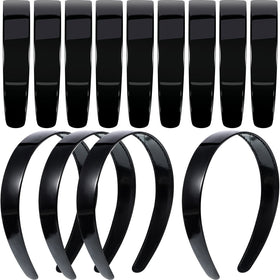HESTYA black headbands front view showing pack quantity and simple design benefits