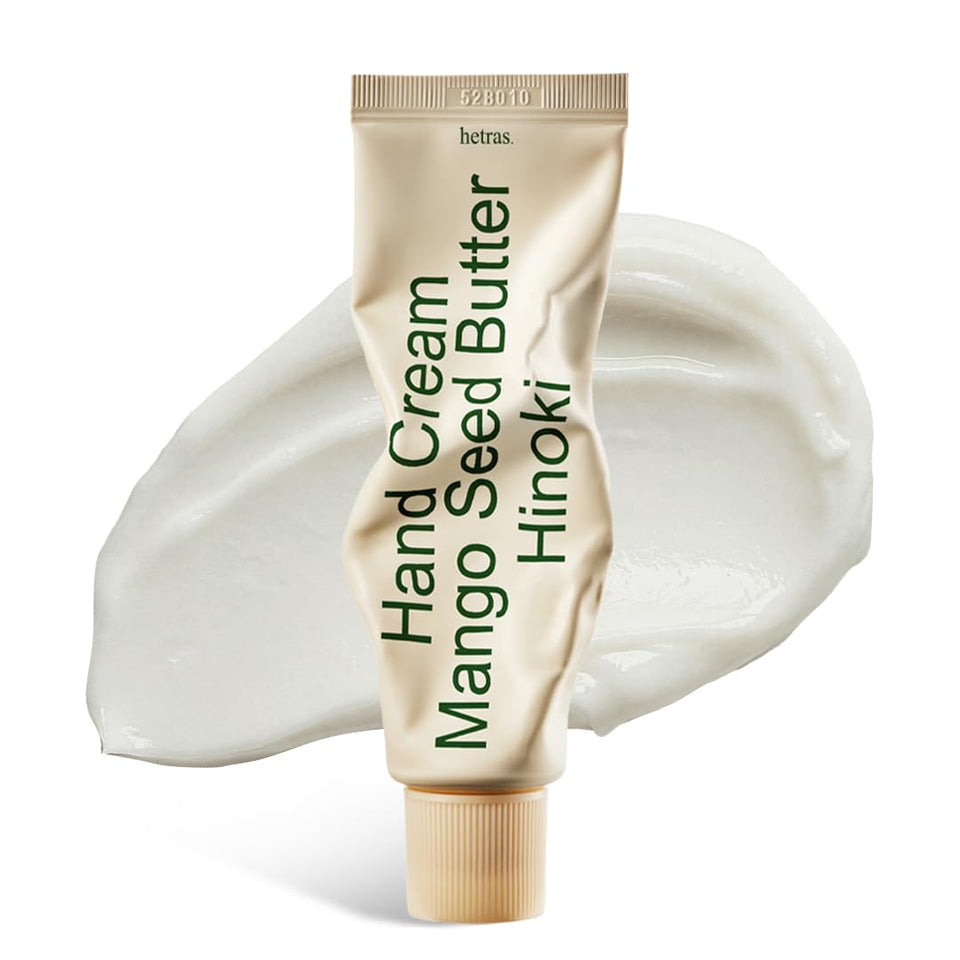 hetras front tube showing Hinoki scent and compact travel size benefit