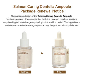 HEVEBLUE ingredients label highlighting salmon PDRN and centella for recovery benefits