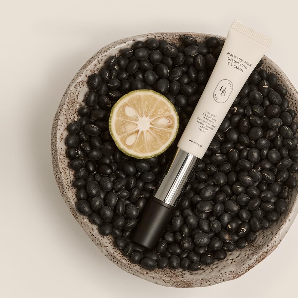 HEVEBLUE cream texture on fingertip showing hydrating formula